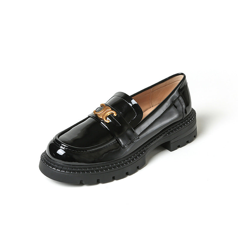 Latch Lazy Spring Runde Loafer im britischen Stil für Damen