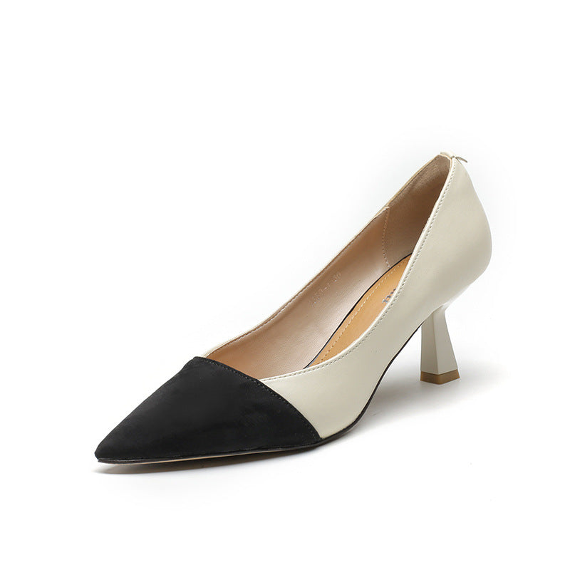 Classic Color Matching Pumps Early Spring High Stiletto Pointed Heels