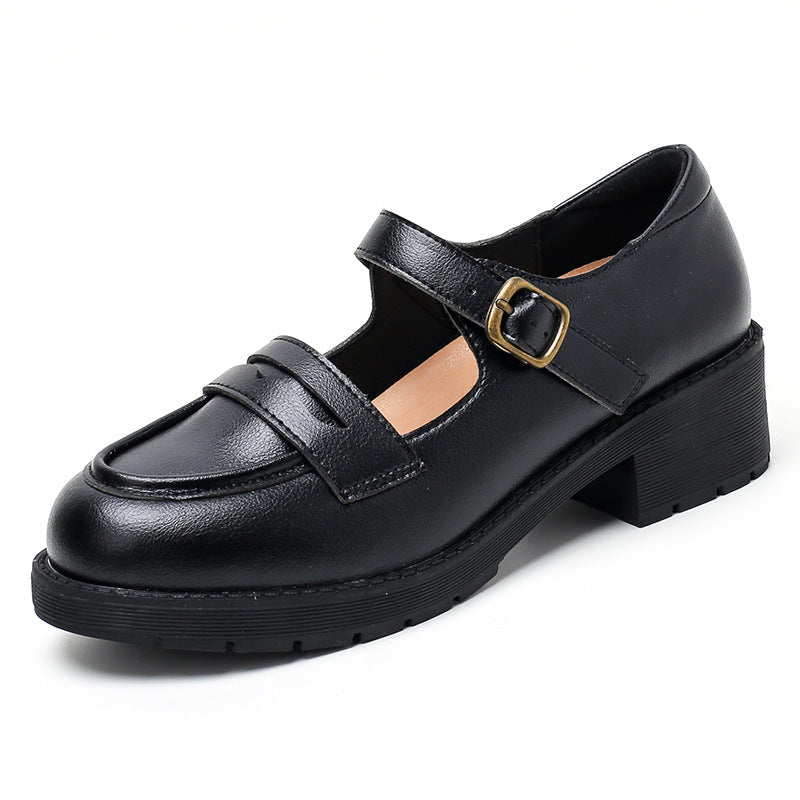Women's Genuine French Style Vintage Mary Jane Small Casual Shoes