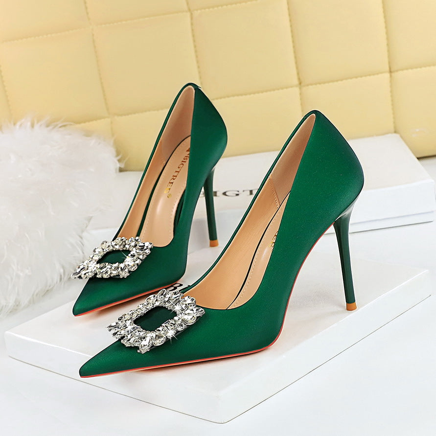 Women's Banquet High Stiletto Shallow Mouth Pointed Women's Shoes