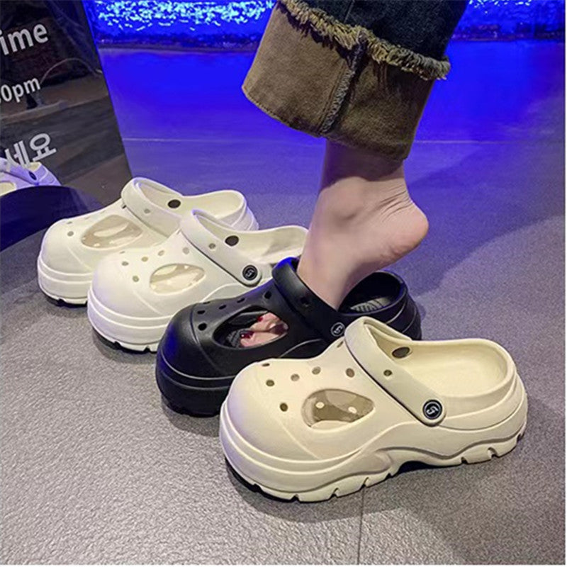 Women's Increasing Hole Outdoor Fashionable Cute Head Women's Shoes