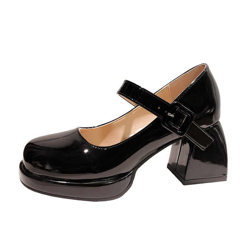 Women's Mary Jane High French Style Chunky Women's Shoes