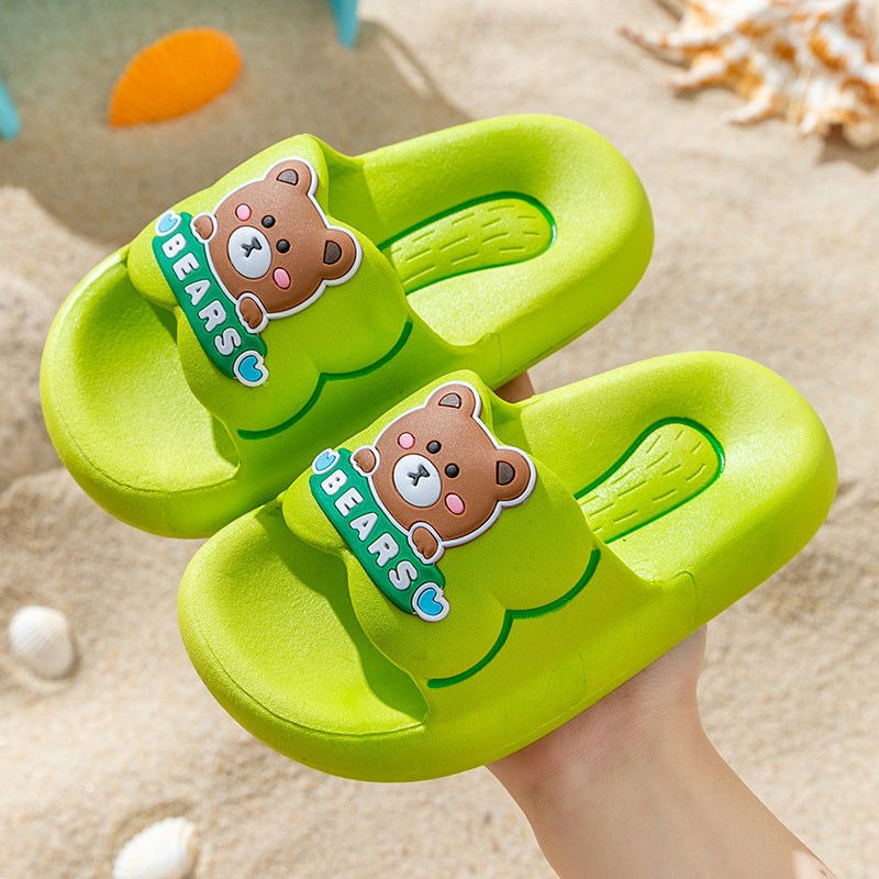 Children's Boys Cute Cartoon Soft Bottom Bathroom Sandals