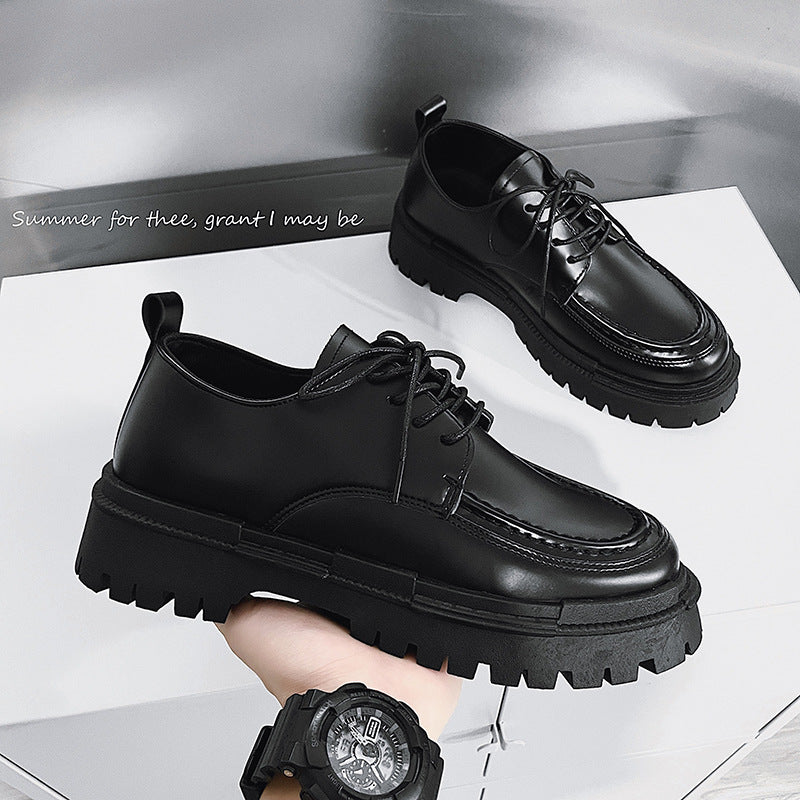 Men's Hong Kong Style Mori Low-top Small Leather Shoes
