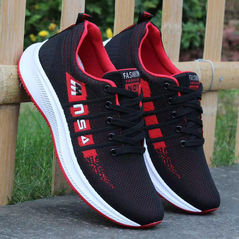 Men's Korean Trendy Fly Woven Mesh Deodorant Running Sneakers