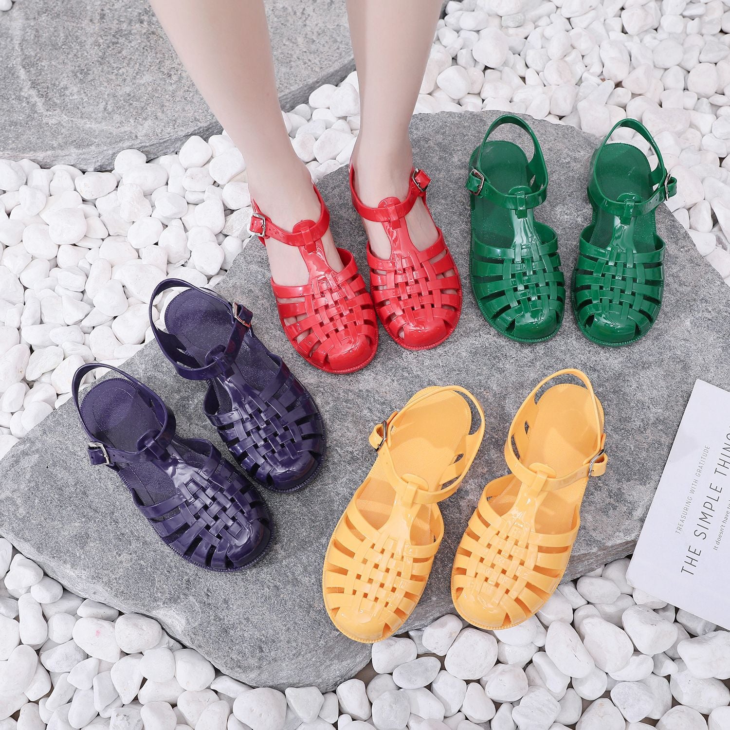 Women's Summer Soft Bottom Cutout Plastic Fashion Sandals