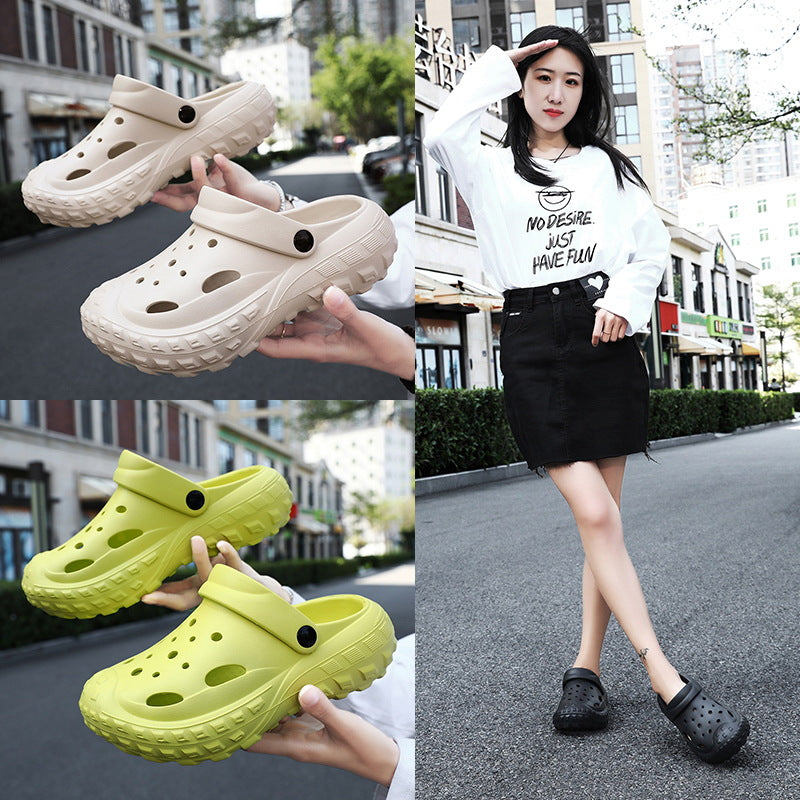 Women's & Men's Hole Summer Outdoor Cute And Breathable Non-slip Women's Shoes