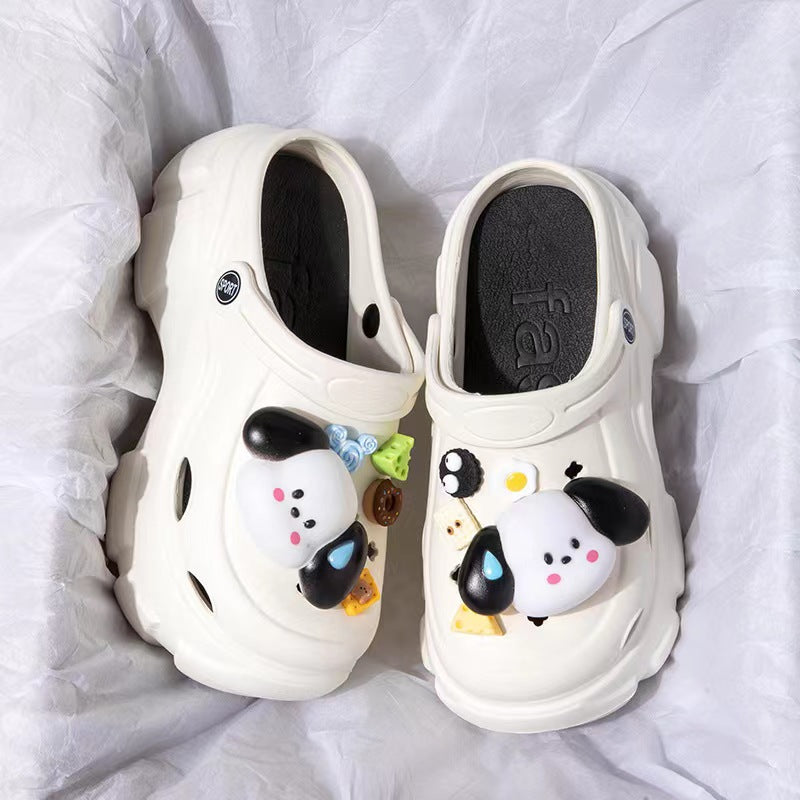 Women's Thick Bottom Cartoon Dog Outdoor Summer Women's Shoes