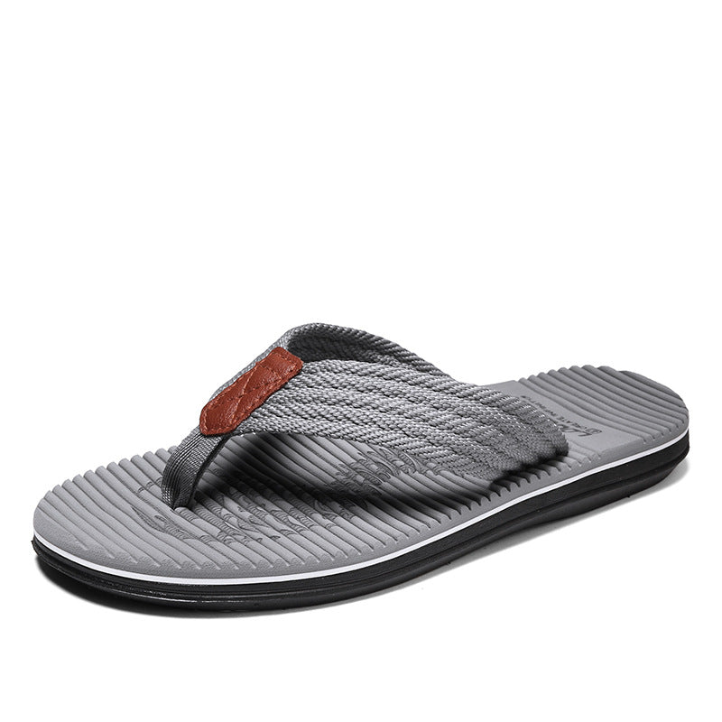 Men's Outer Wear Rubber Sole Summer Beach Slippers