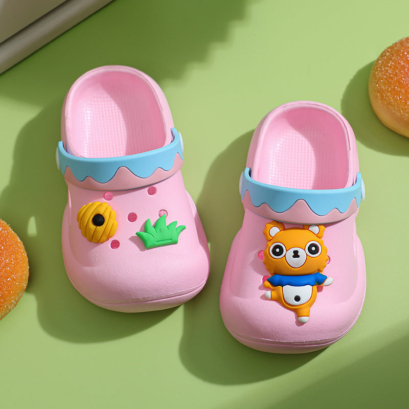 Children's Summer Home Soft Bottom Cartoon Boy Hole Kid's Shoes