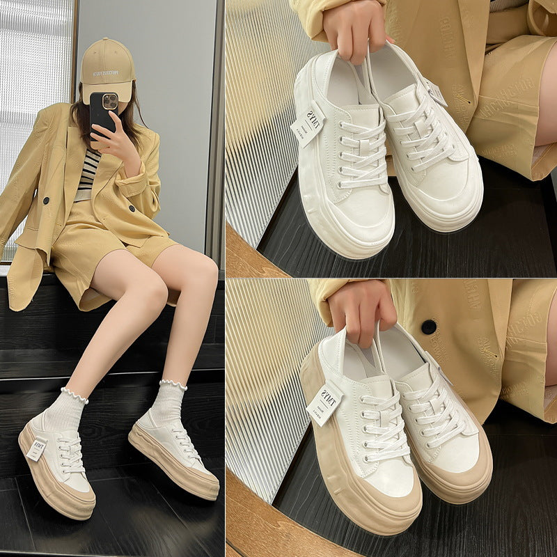 Women's Soft Bottom Lace Up Two-way Lazy Casual Shoes
