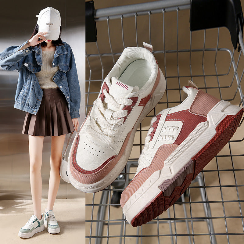 Women's Autumn Platform White Korean Versatile Sneakers