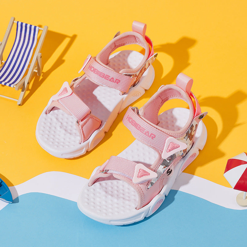 Children's Soft Bottom Open Toe Little Beach Sandals