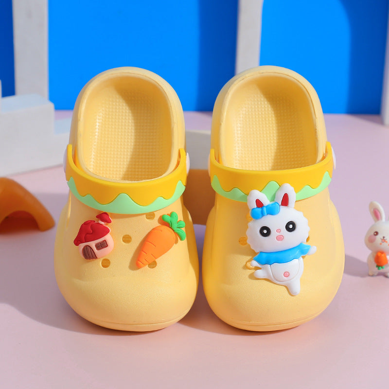 Children's Summer Home Soft Bottom Cartoon Boy Hole Kid's Shoes