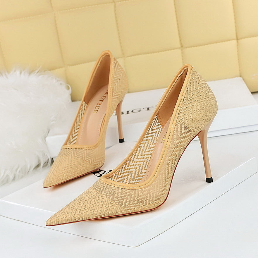 Women's Fashion High Stiletto Shallow Mouth Pointed Toe Women's Shoes