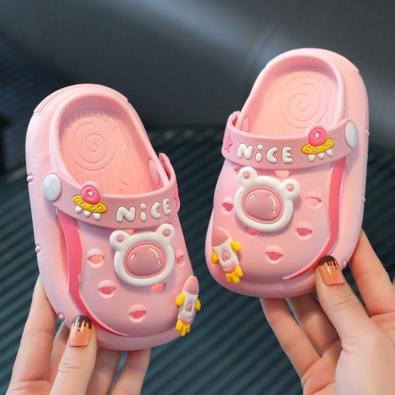 Chaussures pour enfants à semelle souple pour garçons et filles avec motif ours mignon