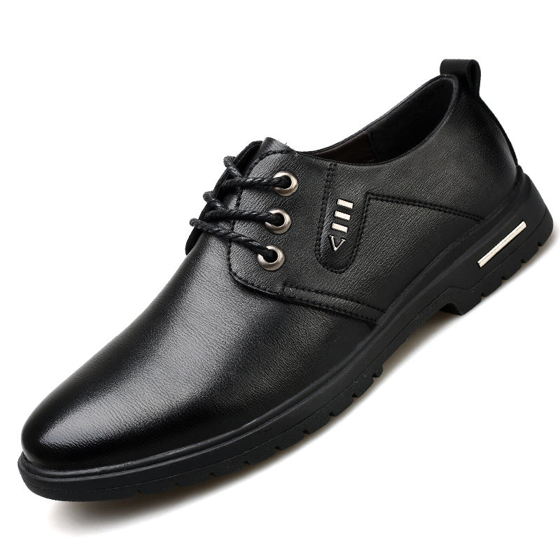 Chaussures d'affaires respirantes en cuir à fond souple pour hommes