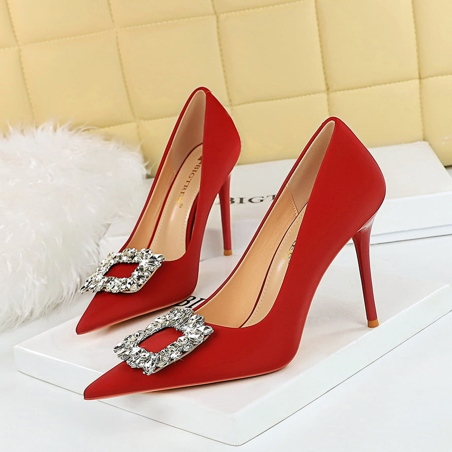 Women's Banquet High Stiletto Shallow Mouth Pointed Women's Shoes