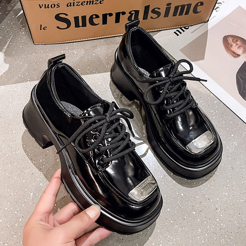 Women's Spring Platform Soft Bottom Lace Up Loafers