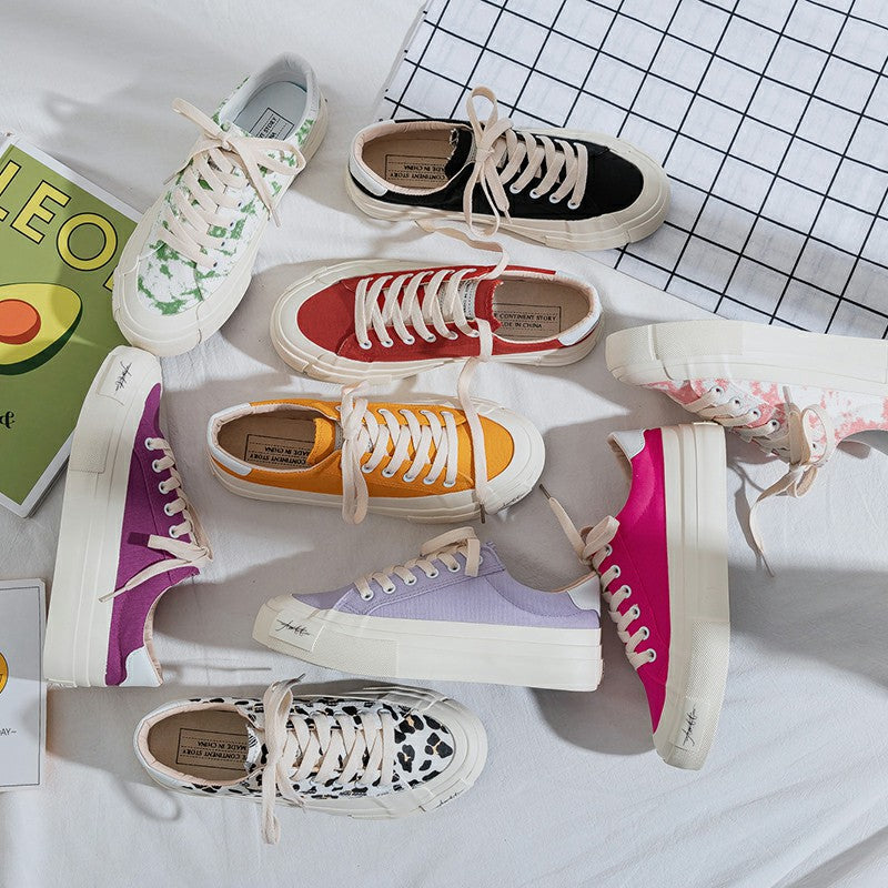 Klassisch-stilvolle, vielseitige, dünne Sommer-Canvas-Schuhe für Damen