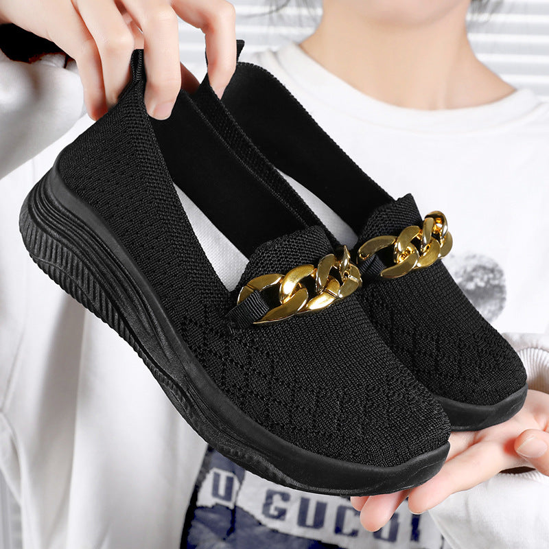 Women's Spring Breathable Korean Style Trendy Platform Loafers