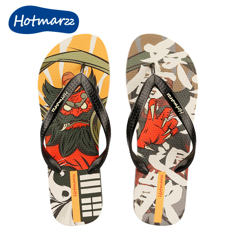 Men's National Trendy Style Chinese Non-slip Summer Flip Flops