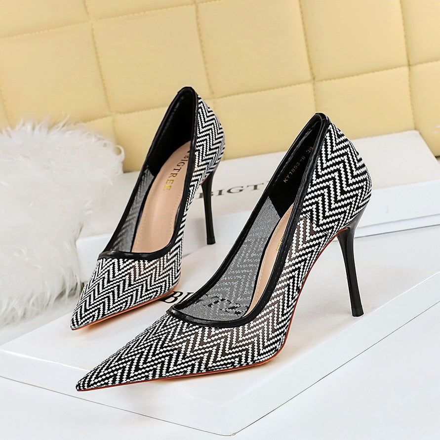 Women's Fashion High Stiletto Shallow Mouth Pointed Toe Women's Shoes