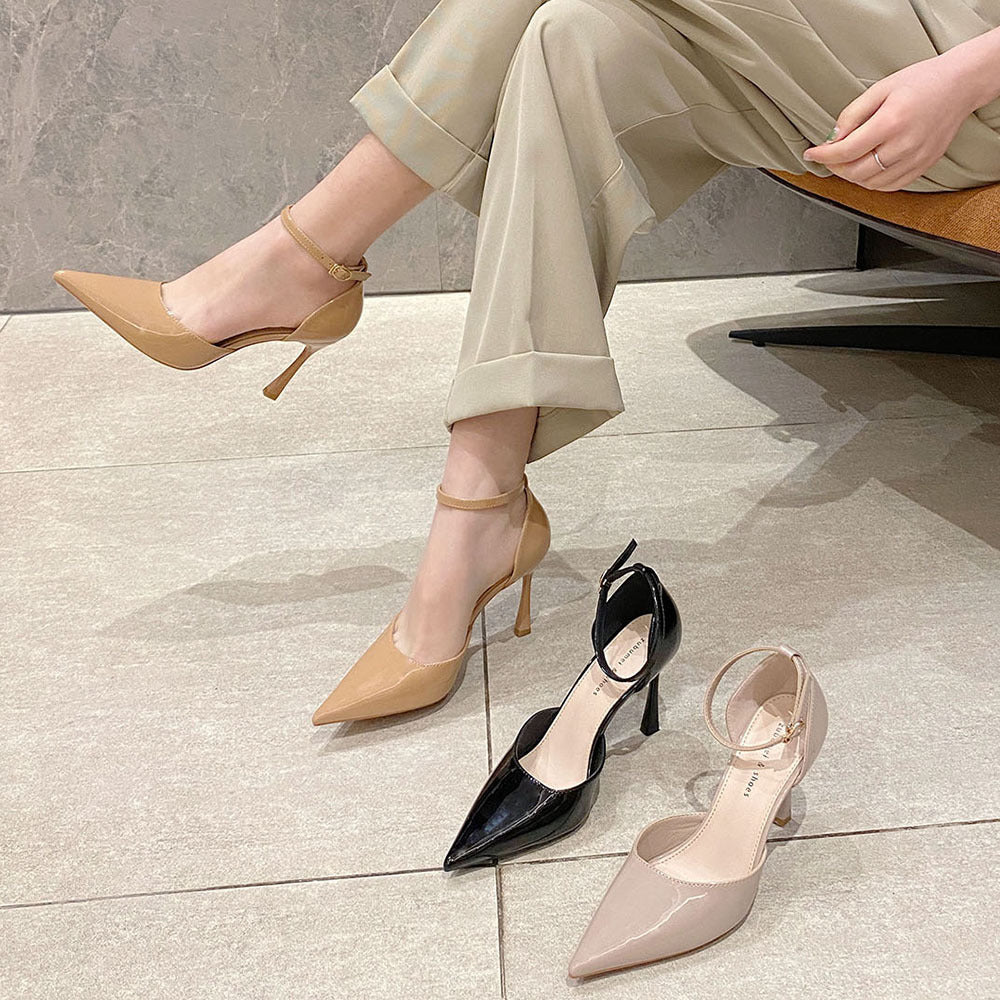 Women's Patent Commuter Stiletto Professional Closed Toe Heels
