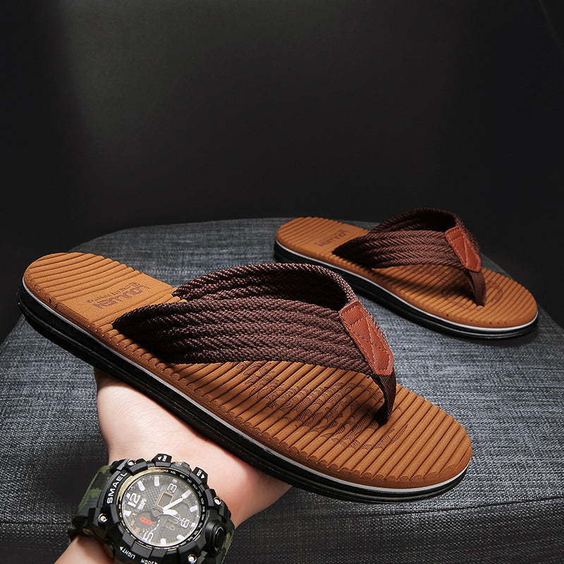 Men's Outer Wear Rubber Sole Summer Beach Slippers