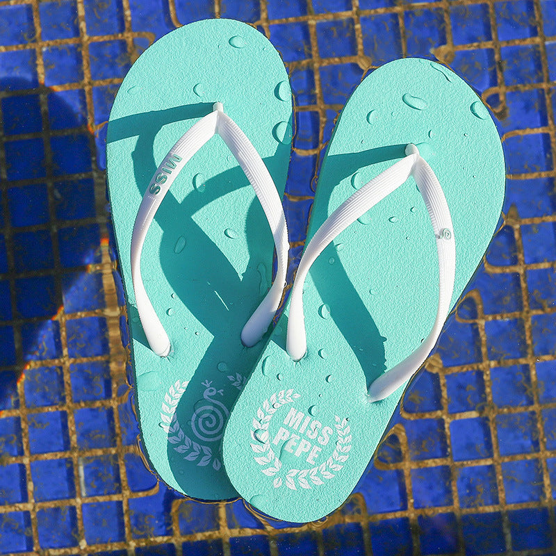 Bequeme Flip-Flops für Damen im Freien, einfache Flip-Flops für den Strand am Meer