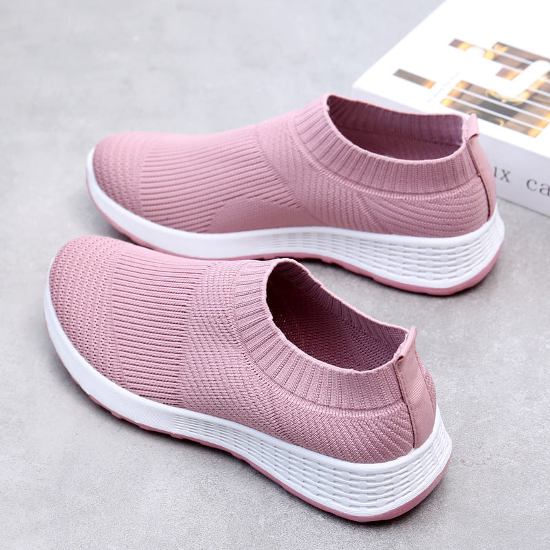 Women's Woven Korean Sock Breathable Lightweight Casual Shoes