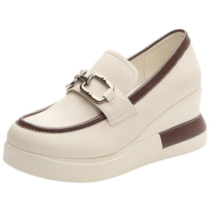 Damen Kleine Für Herbst Slip-on Versteckte Weiße Damenschuhe