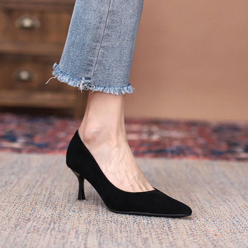 Size High Stiletto Pointed Toe Design Sense Niche Women's Shoes