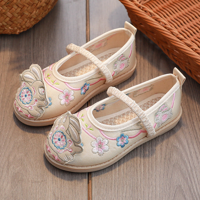 Women's & Children's Han Chinese Costume Style Skirt Embroidered Kid's Shoes