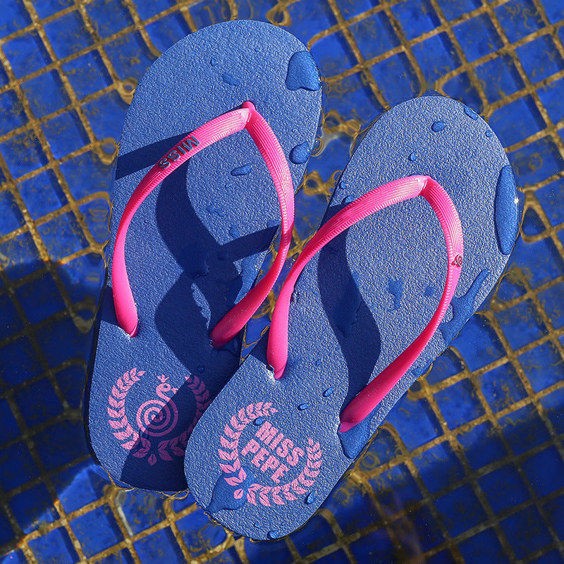 Bequeme Flip-Flops für Damen im Freien, einfache Flip-Flops für den Strand am Meer