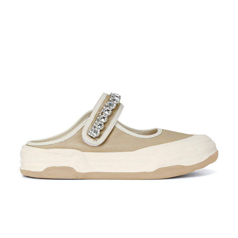 Women's Su Toe Cap Semi Outer Wear Summer Canvas Shoes