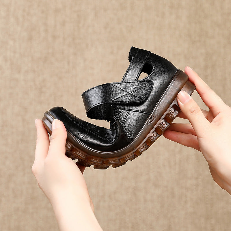 Women's Comfortable Genuine Shallow Mouth Tendon Sandals