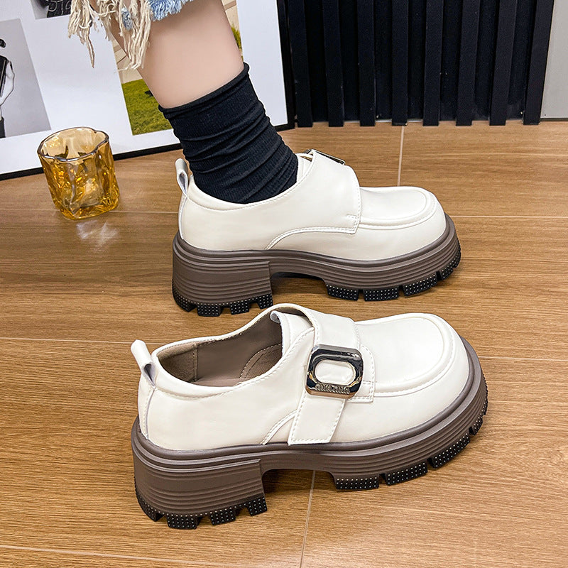 Women's Small British Style Spring Slip-on Thick Loafers