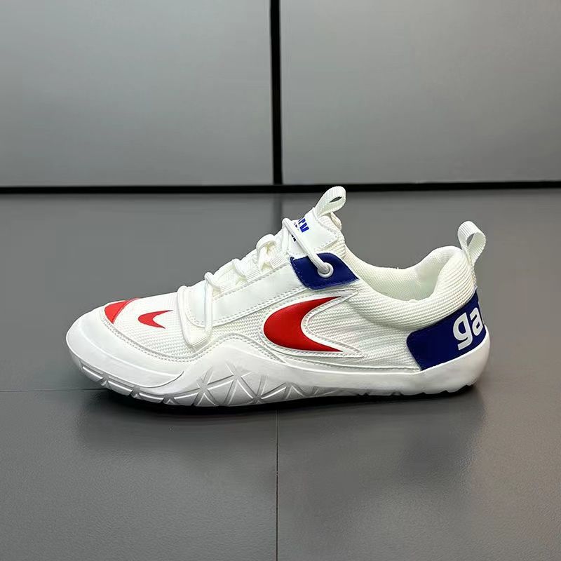 Men's White Mesh Breathable Platform Fashionable Stylish Sneakers