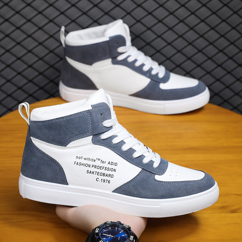 Men's Korean Style Trendy High Top Board Men's Shoes