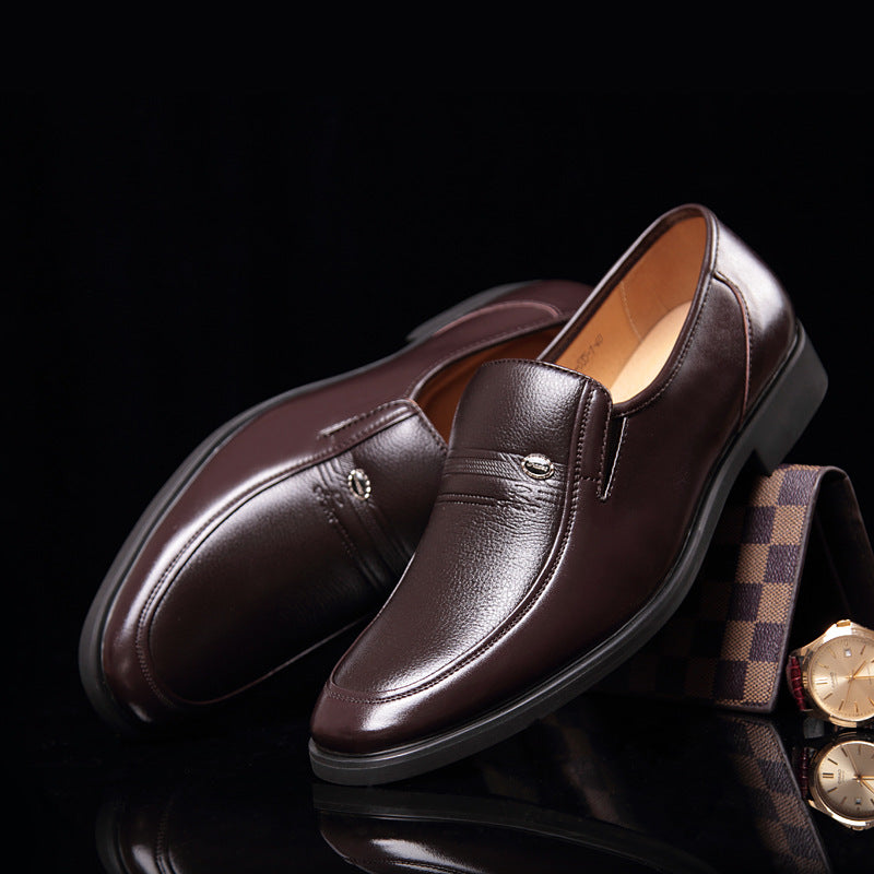 Jolies nouvelles chaussures en cuir respirant en cuir de vachette classique pour hommes