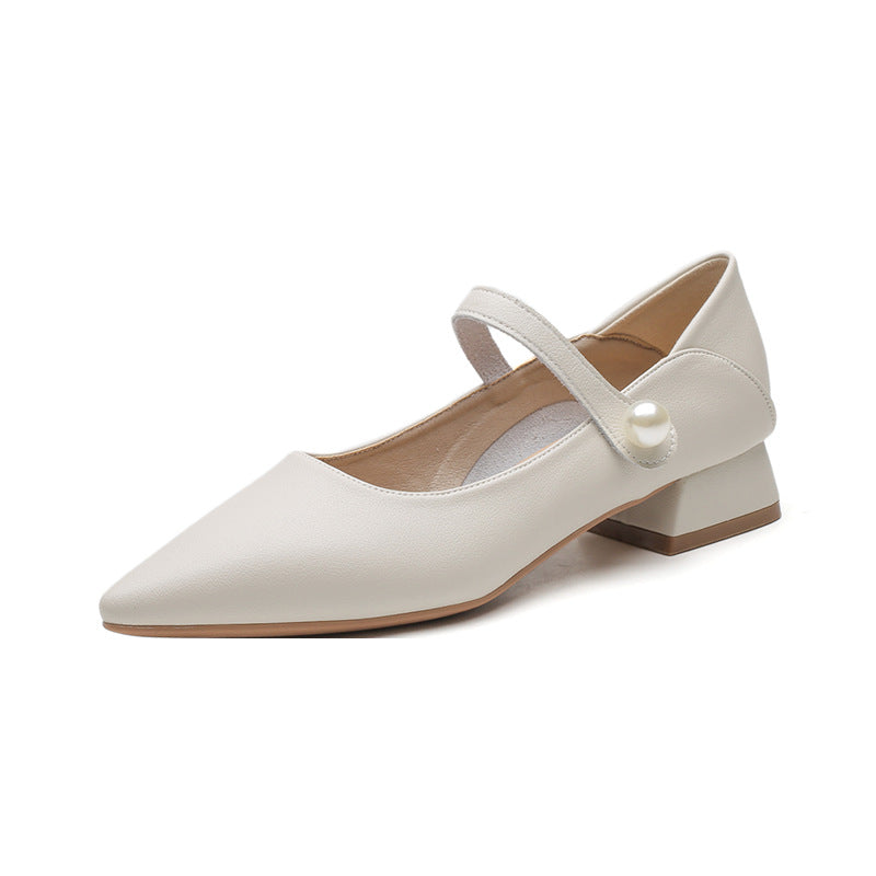 Women's Pointed Toe Low-cut Low With Mary Casual Shoes