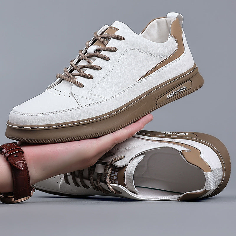 Zapatos creativos de cuero a la moda con fondo de conducción de guisantes para hombres