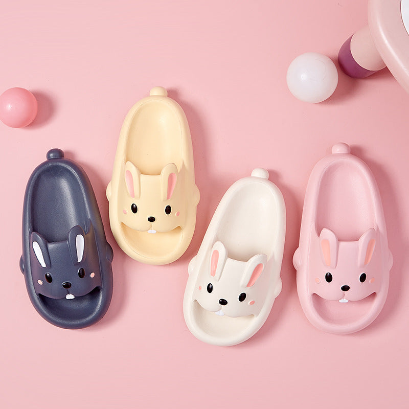 Sandales d'été pour enfants avec motif de lapin mignon et dessin animé de taille moyenne et grande