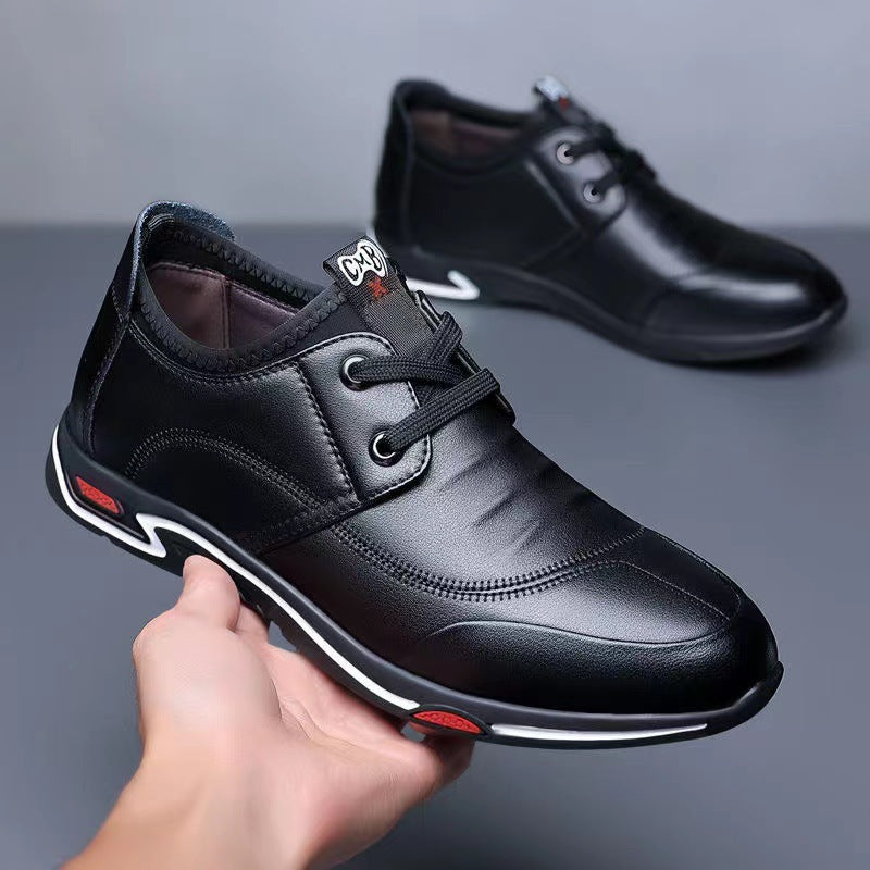 Men's Handmade Soft Bottom Comfortable Dress Low-top Leather Shoes