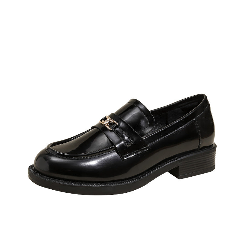 Authentische britische französische Pumps für Damen im Frühling, Slip-on-Loafer