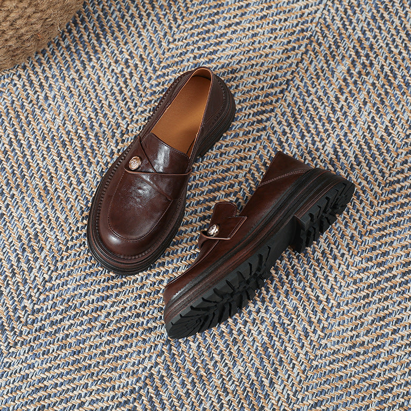 Hochwertige, süße, coole Loafer im britischen Stil für den Frühling für Damen