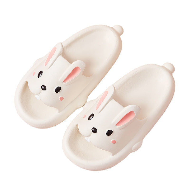 Sandales d'été pour enfants avec motif de lapin mignon et dessin animé de taille moyenne et grande