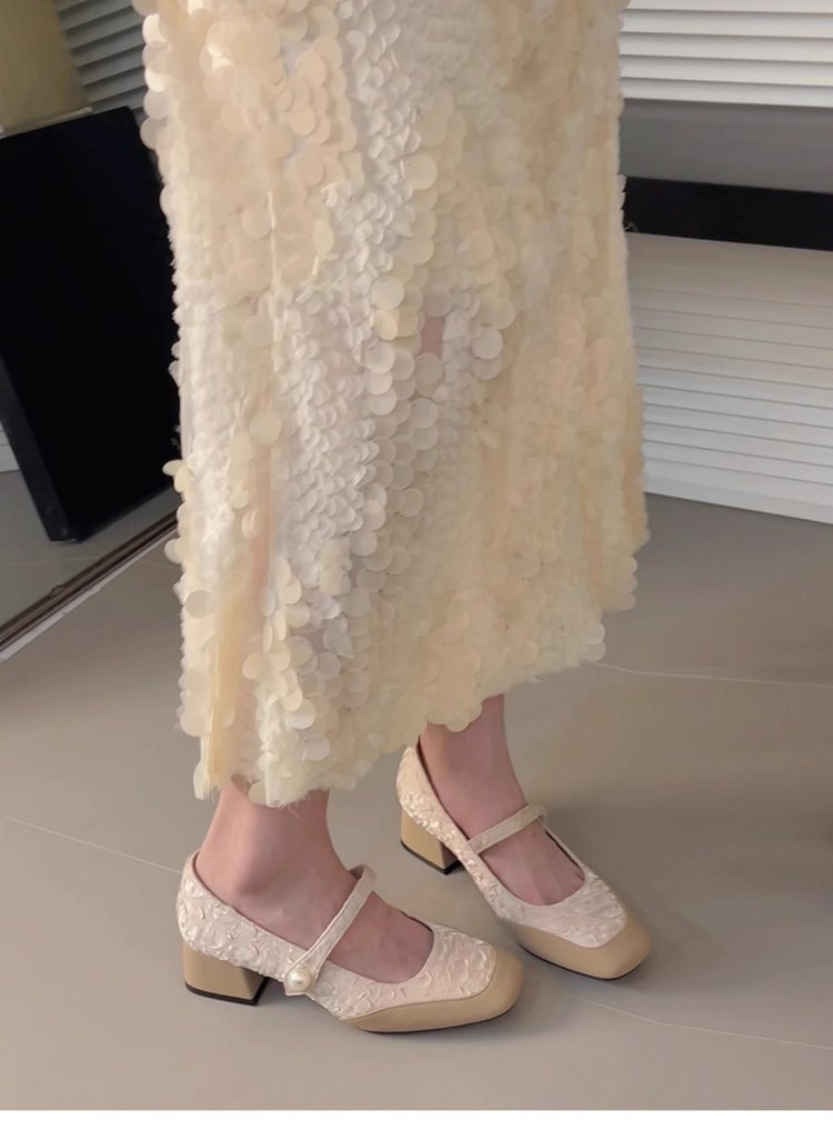 Jane Soft mit Rock Französisch Lei Stil Damenschuhe