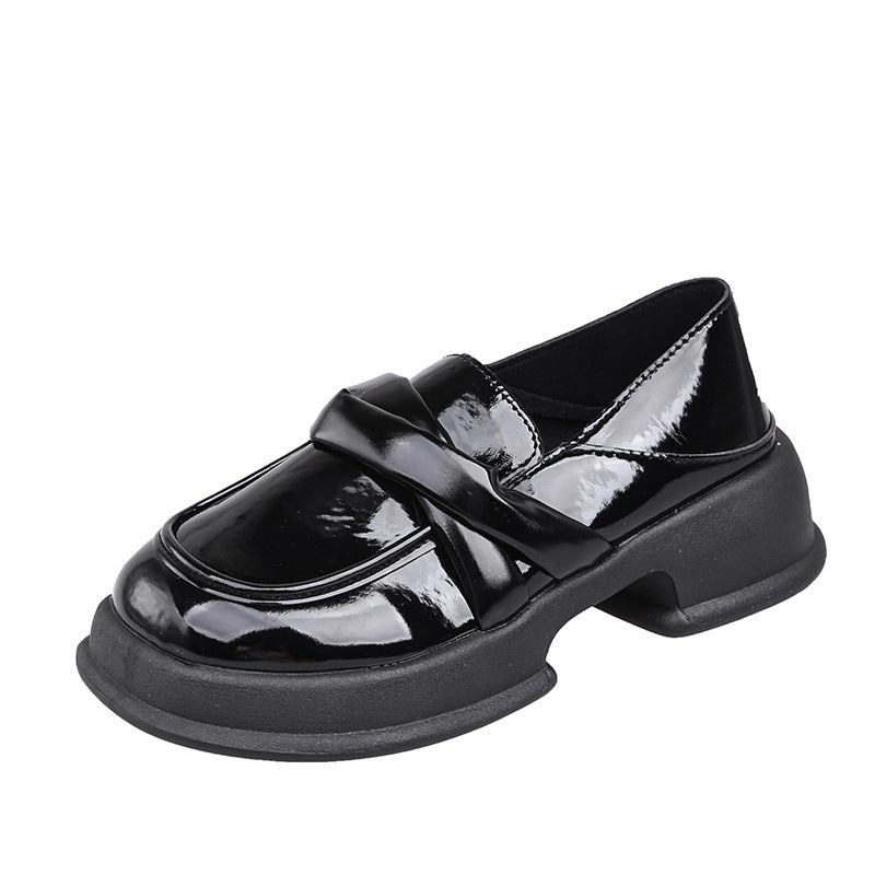 Women's Jane Chunky Retro Thick Bottom Increased Loafers